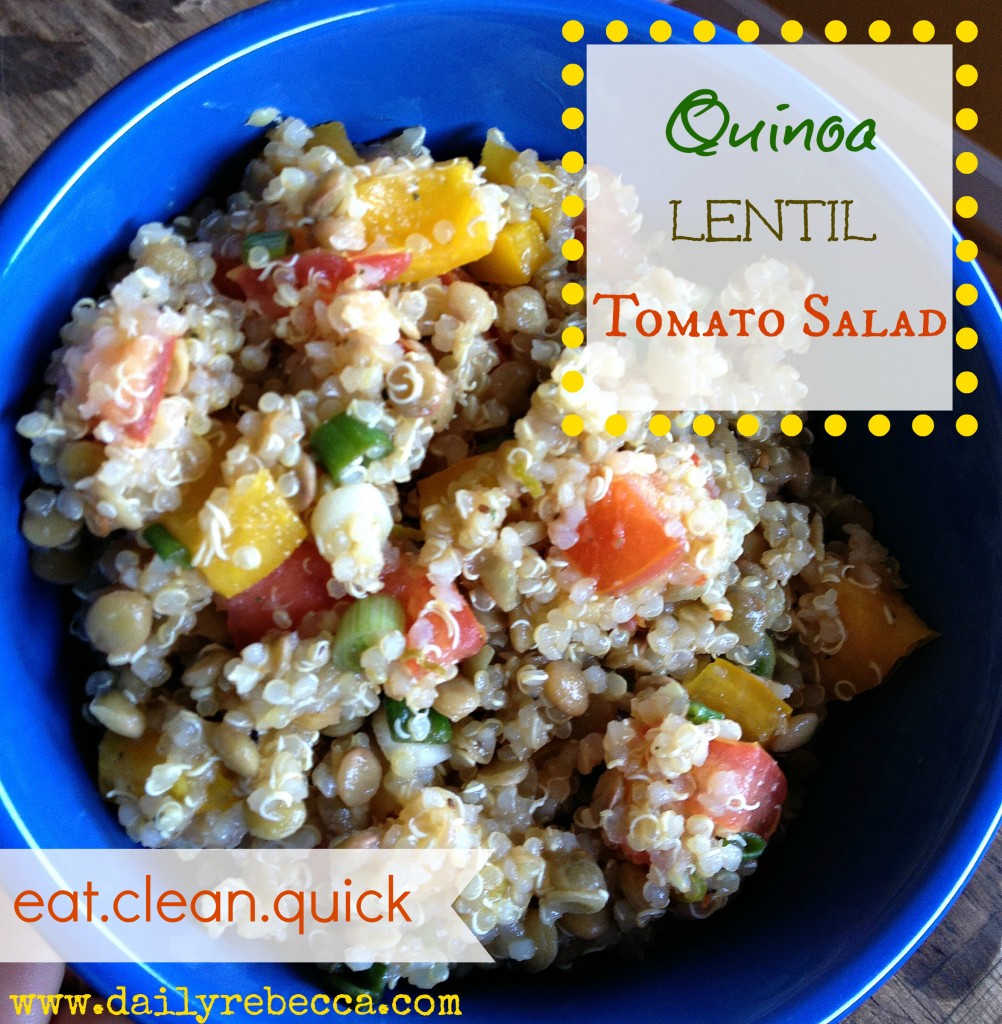 quinoa lentil tomato salad