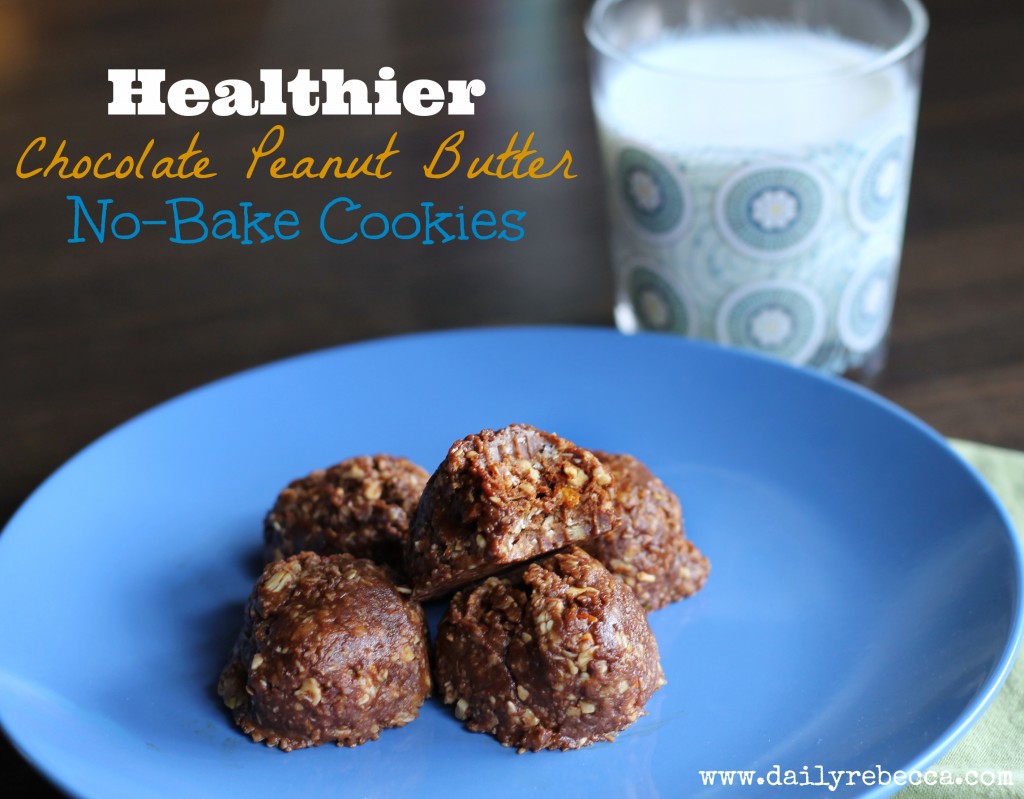 Healthier Chocolate Peanut Butter No Bake Cookies