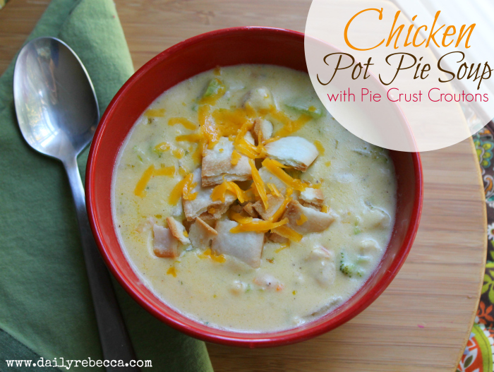 chicken pot pie soup with pie crust croutons