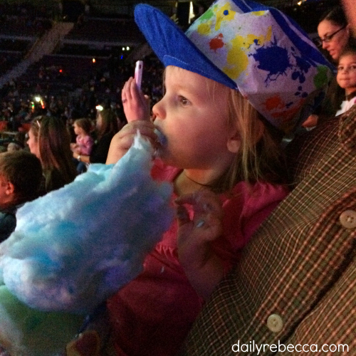 avery with cotton candy